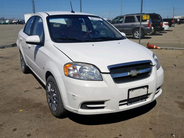 KL1TD56E59B624788 - 2009 CHEVROLET AVEO LS WHITE photo 1