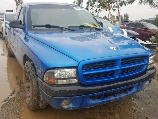 1B7GL22Y0XS283695 - 1999 DODGE DAKOTA BLUE photo 1