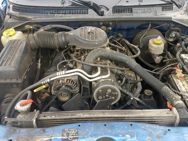 1B7GL22Y0XS283695 - 1999 DODGE DAKOTA BLUE photo 7