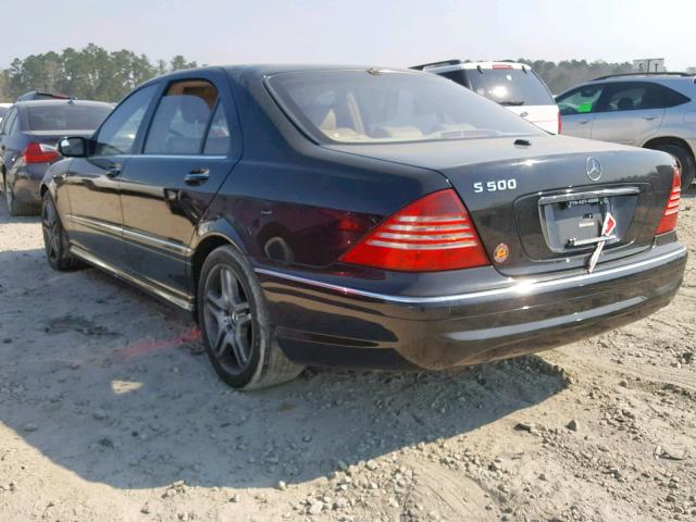 WDBNG75J56A482056 - 2006 MERCEDES-BENZ S 500 BLACK photo 3