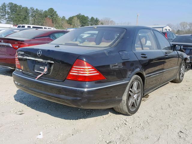 WDBNG75J56A482056 - 2006 MERCEDES-BENZ S 500 BLACK photo 4