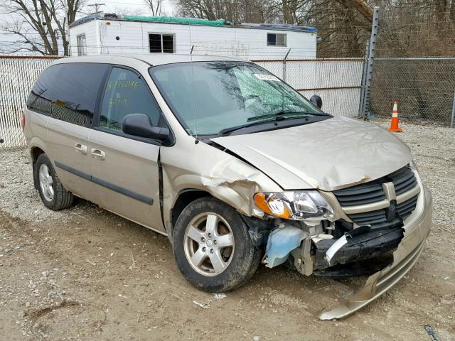 1D4GP45R05B140380 - 2005 DODGE CARAVAN SX GOLD photo 1