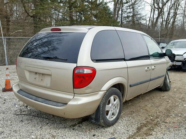 1D4GP45R05B140380 - 2005 DODGE CARAVAN SX GOLD photo 4