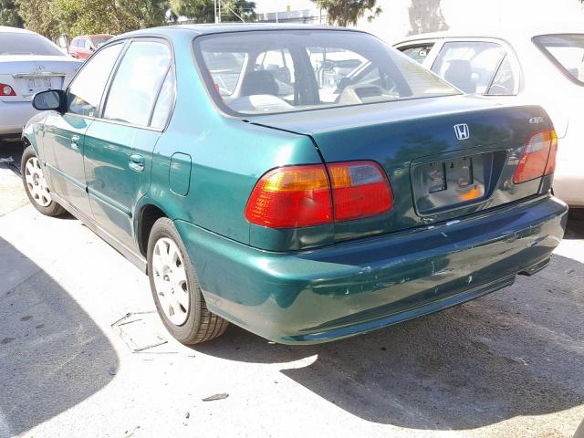 2HGEJ6616XH517851 - 1999 HONDA CIVIC BASE GREEN photo 3