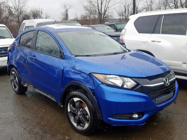 3CZRU6H50JM725959 - 2018 HONDA HR-V EX BLUE photo 1