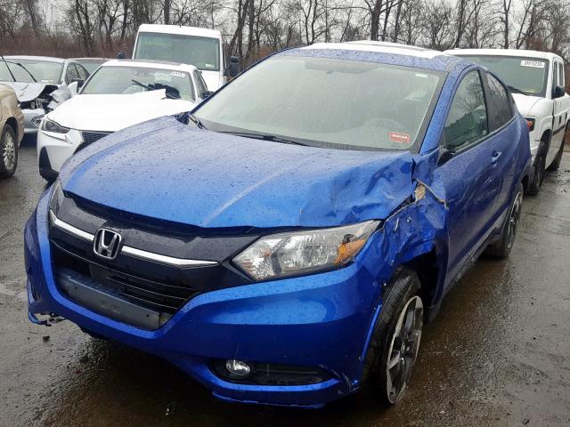 3CZRU6H50JM725959 - 2018 HONDA HR-V EX BLUE photo 2