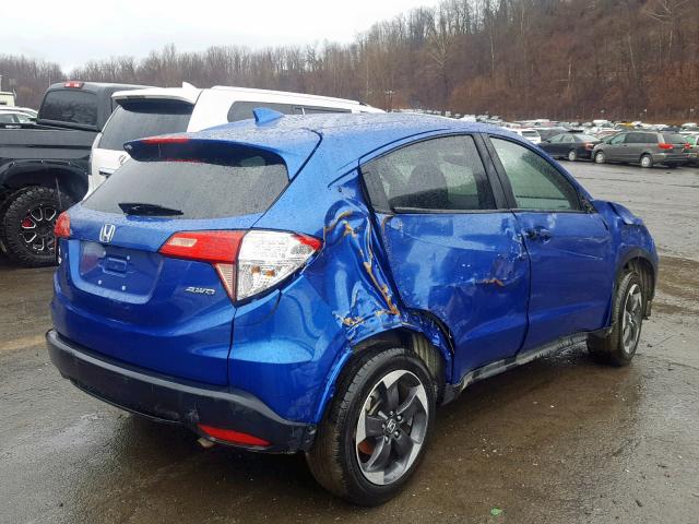 3CZRU6H50JM725959 - 2018 HONDA HR-V EX BLUE photo 4