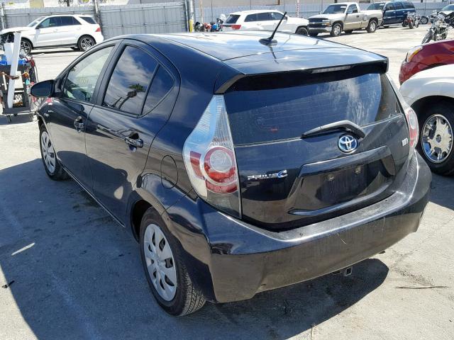 JTDKDTB36C1003313 - 2012 TOYOTA PRIUS C BLACK photo 3