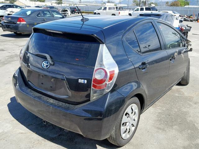 JTDKDTB36C1003313 - 2012 TOYOTA PRIUS C BLACK photo 4