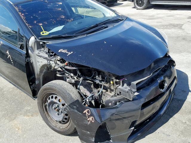 JTDKDTB36C1003313 - 2012 TOYOTA PRIUS C BLACK photo 9