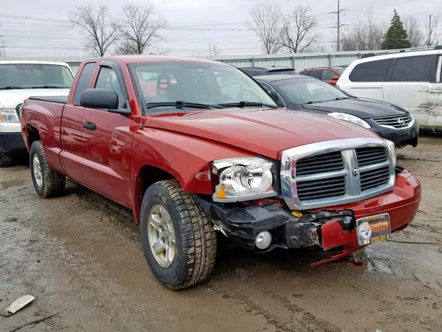 1D7HW42N46S695426 - 2006 DODGE DAKOTA SLT RED photo 1