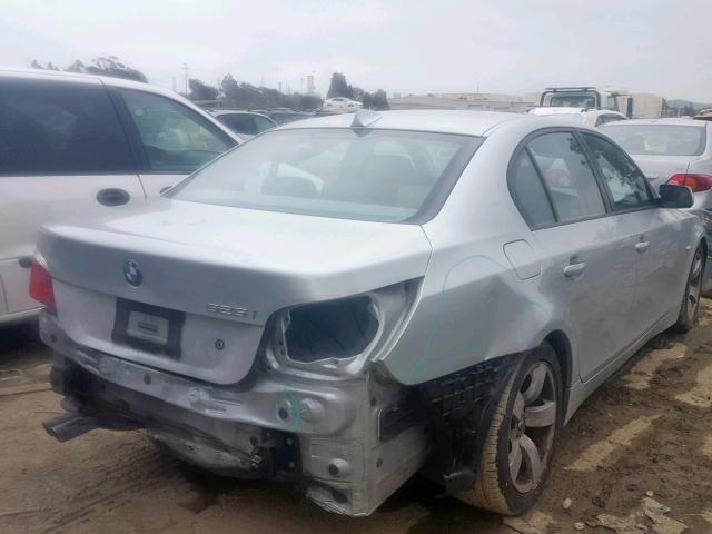 WBANE53547CK92463 - 2007 BMW 525 I SILVER photo 4