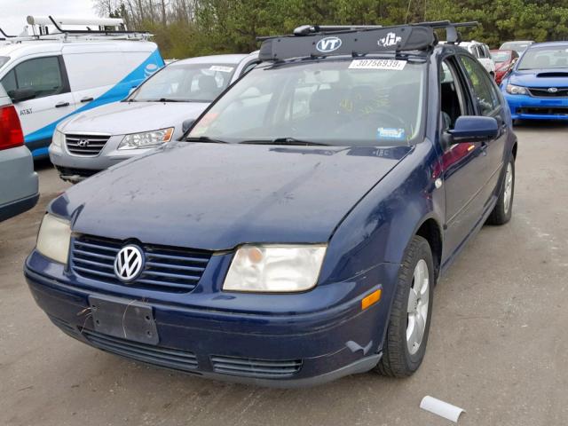 3VWSE69MX3M110152 - 2003 VOLKSWAGEN JETTA GLS BLUE photo 2