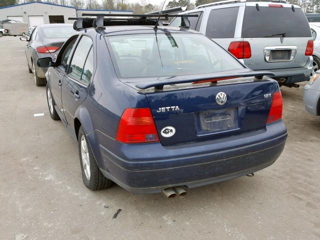 3VWSE69MX3M110152 - 2003 VOLKSWAGEN JETTA GLS BLUE photo 3