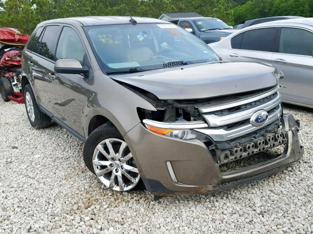 2FMDK3JC7DBB25440 - 2013 FORD EDGE SEL BEIGE photo 1