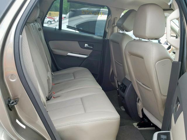 2FMDK3JC7DBB25440 - 2013 FORD EDGE SEL BEIGE photo 6