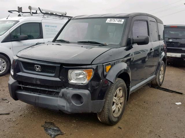 5J6YH287X6L019083 - 2006 HONDA ELEMENT EX BLACK photo 2