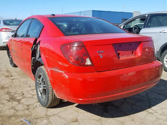 1G8AN15F67Z113489 - 2007 SATURN ION LEVEL RED photo 3