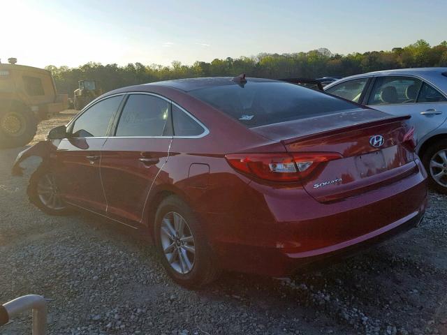 5NPE24AA5GH375488 - 2016 HYUNDAI SONATA ECO RED photo 3