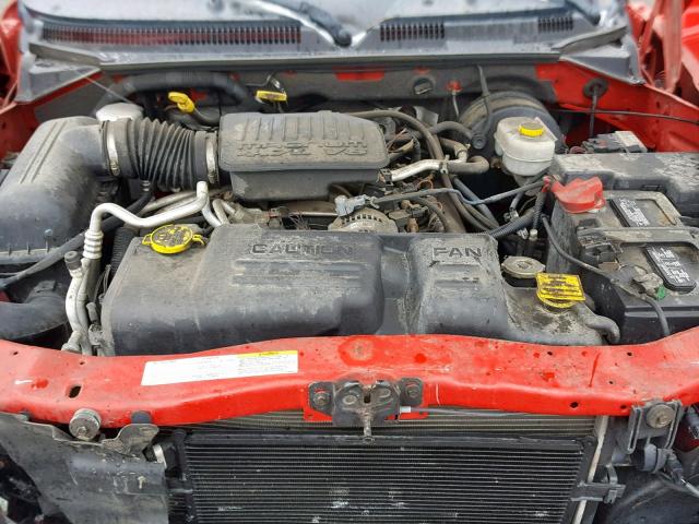 1D7HG38N64S769246 - 2004 DODGE DAKOTA QUA RED photo 7