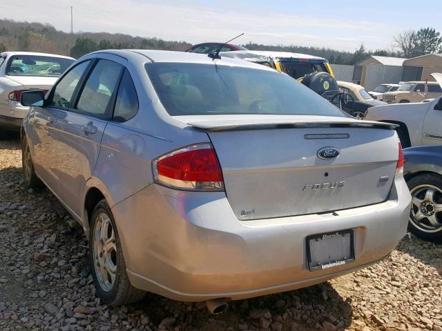 1FAHP36N59W228529 - 2009 FORD FOCUS SES SILVER photo 3