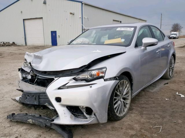 JTHCF1D23E5005585 - 2014 LEXUS IS 250 SILVER photo 2