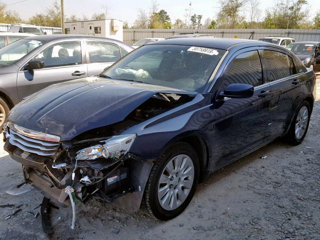 1C3CCBAB9EN176009 - 2014 CHRYSLER 200 LX BLUE photo 2