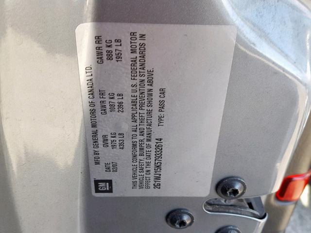 2G1WJ15K579332614 - 2007 CHEVROLET MONTE CARL 石墨色 照片 10