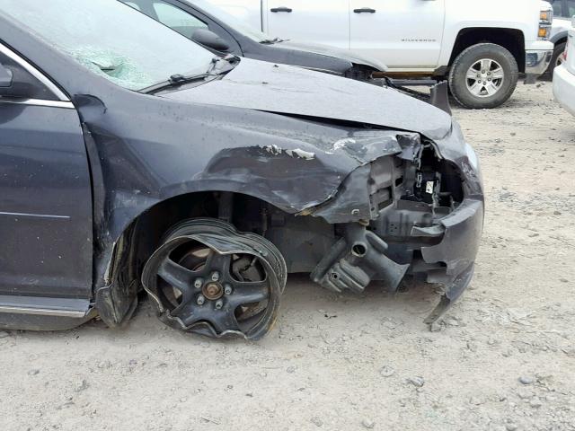1G1ZC5EB5AF309556 - 2010 CHEVROLET MALIBU 1LT ნაცრისფერი ფოტო 9