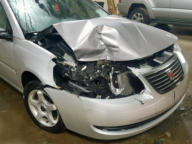 1G8AJ58F67Z149827 - 2007 SATURN ION LEVEL SILVER photo 9