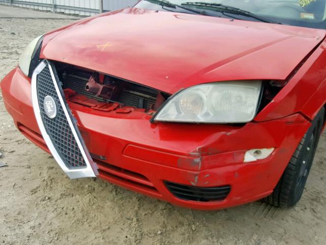 1FAFP34N75W238595 - 2005 FORD FOCUS ZX4 RED photo 9