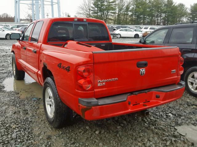 1D7HW48J37S144264 - 2007 DODGE DAKOTA QUA RED photo 3