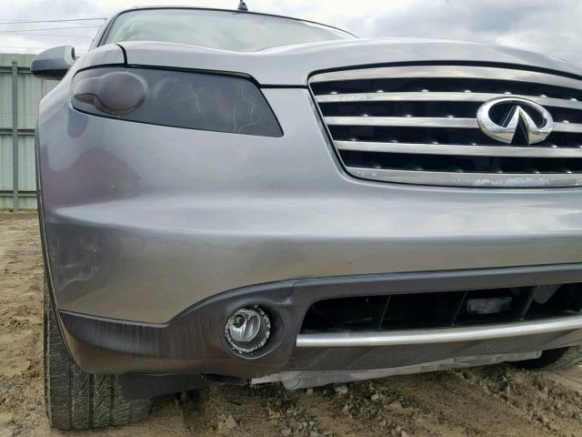 JNRAS08U68X105389 - 2008 INFINITI FX35 GRAY photo 9