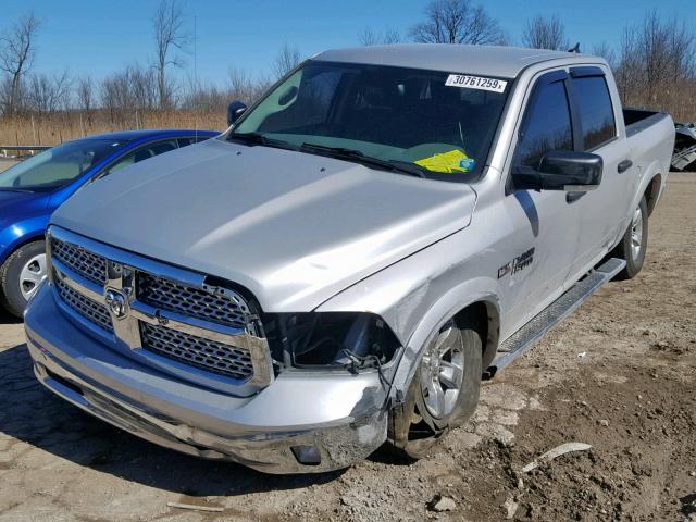 1C6RR7LT6FS628547 - 2015 RAM 1500 SLT SILVER photo 2