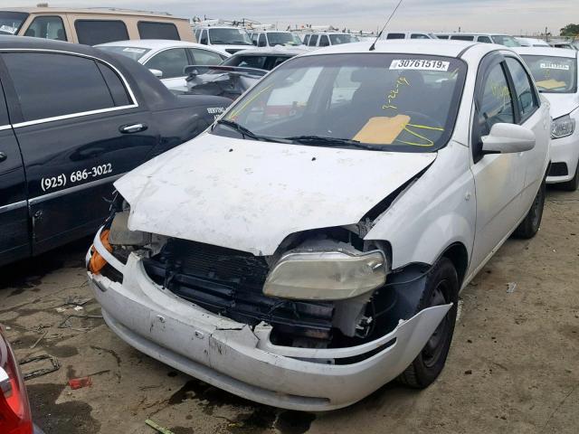 KL1TD56626B682264 - 2006 CHEVROLET AVEO BASE Ақ фото 2