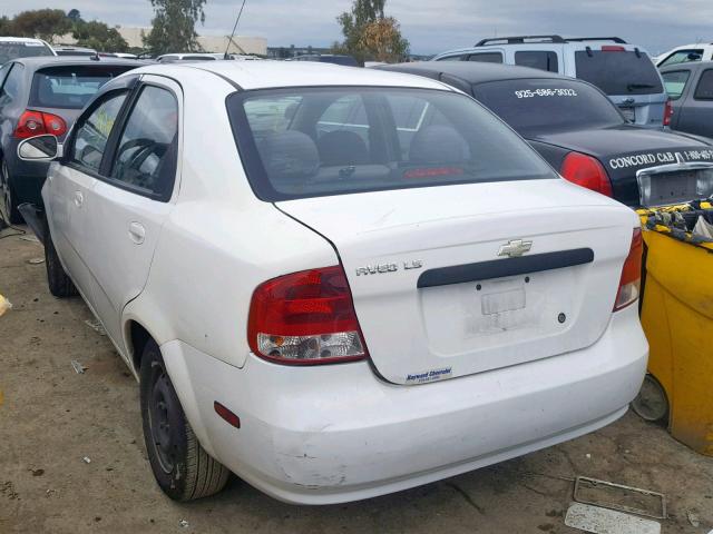KL1TD56626B682264 - 2006 CHEVROLET AVEO BASE Ақ фото 3