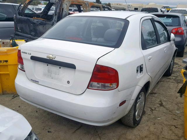 KL1TD56626B682264 - 2006 CHEVROLET AVEO BASE Ақ фото 4