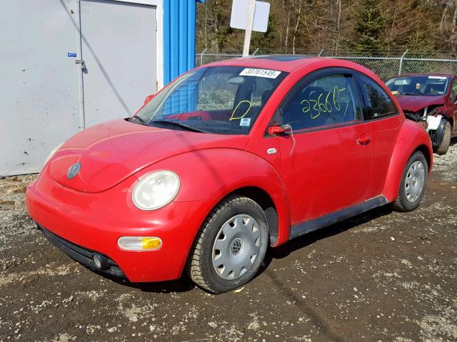 3VWCA21C1YM403702 - 2000 VOLKSWAGEN NEW BEETLE წითელი ფოტო 2