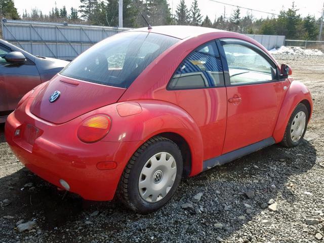 3VWCA21C1YM403702 - 2000 VOLKSWAGEN NEW BEETLE წითელი ფოტო 4