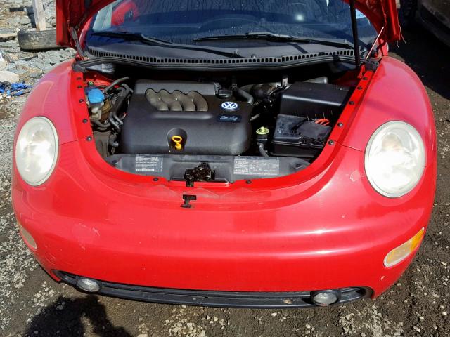 3VWCA21C1YM403702 - 2000 VOLKSWAGEN NEW BEETLE წითელი ფოტო 7