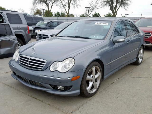 WDBRF40J15F687756 - 2005 MERCEDES-BENZ C 230K SPO GRAY photo 2