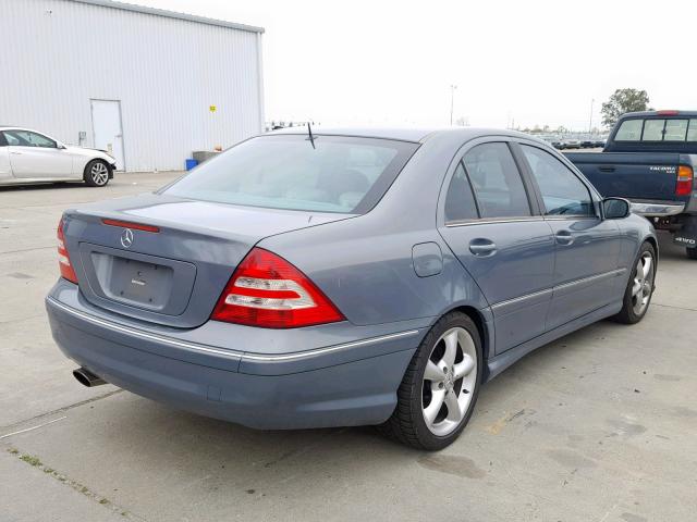 WDBRF40J15F687756 - 2005 MERCEDES-BENZ C 230K SPO GRAY photo 4