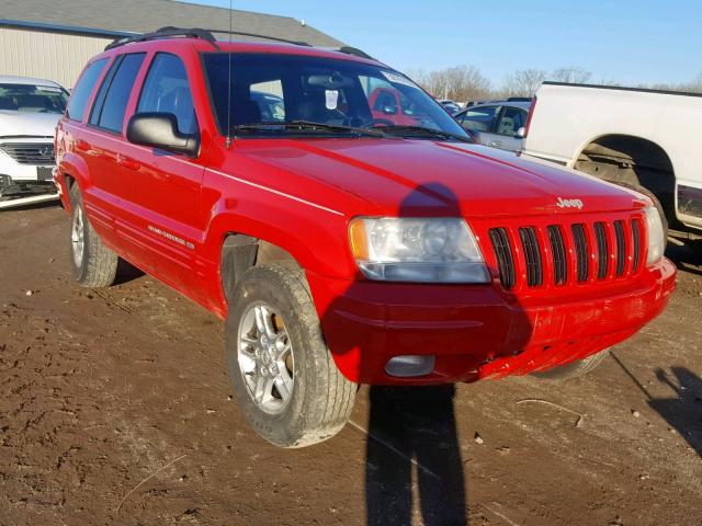 1J4GW68N0XC730946 - 1999 JEEP GRAND CHER RED photo 1