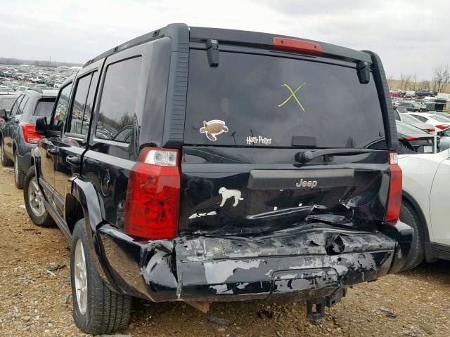 1J8HG48K97C546910 - 2007 JEEP COMMANDER BLACK photo 3