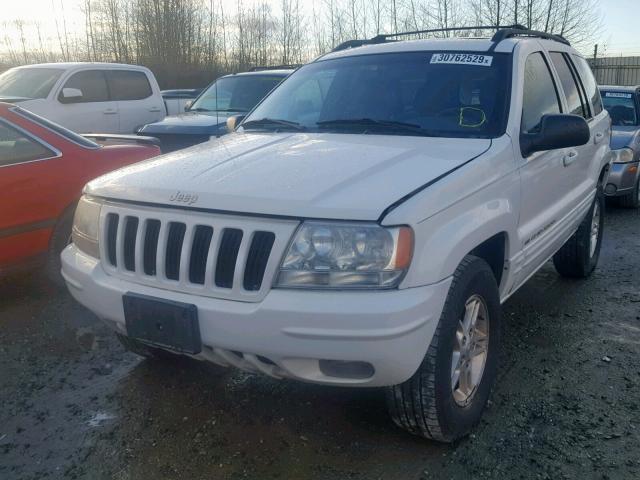 1J4GW68N0XC725052 - 1999 JEEP GRAND CHER WHITE photo 2