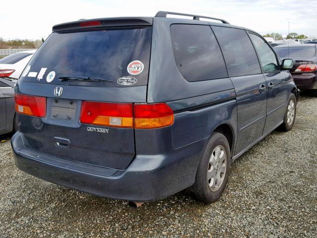 5FNRL180X3B107829 - 2003 HONDA ODYSSEY EX BLUE photo 4