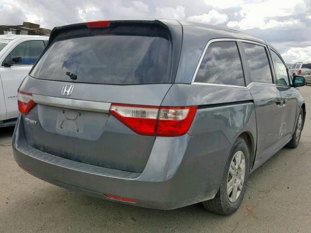 5FNRL5H27BB036838 - 2011 HONDA ODYSSEY LX CHARCOAL photo 4