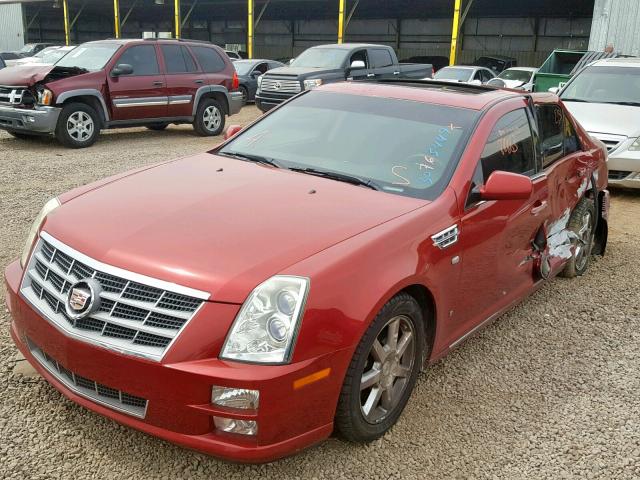 1G6DW67V980128272 - 2008 CADILLAC STS RED photo 2