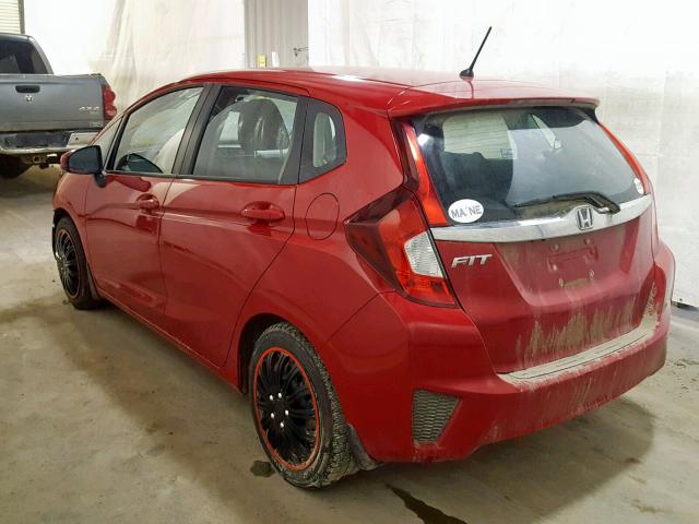 3HGGK5H82FM721816 - 2015 HONDA FIT EX RED photo 3