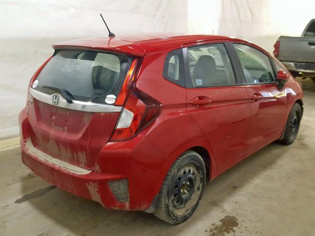 3HGGK5H82FM721816 - 2015 HONDA FIT EX RED photo 4